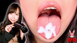 POV :  Kurumi TAMAKI's saliva-filled tongue and mouth! Selfie video
