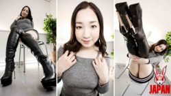 POV :  knee-high boots fetish Beautiful leg Nina Fuji