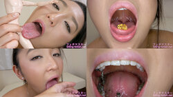 [Oral fetish] Yuri Honma&#39;s maniac oral observation and oral fetish play! [Whole swallow]