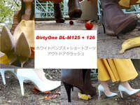 DirtyOne DL-M125 + DL-M126 화이트 펌프와 짧은 부츠 야외 크래시