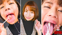 POV :  Tongue Saliva fetishism, Anri Saya's long, fluttering tongue