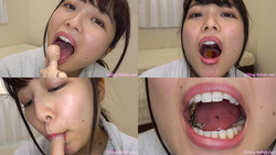 [Oral fetish] Chiharu Miyazawa&#39;s maniac oral observation and oral fetish play! [Whole swallow]