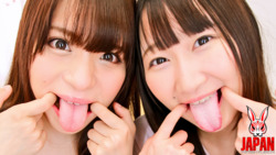 POV!  Double Virtual Lesbian Tongue Kiss Saiko Yatsuhashi &Misaki Yumeno